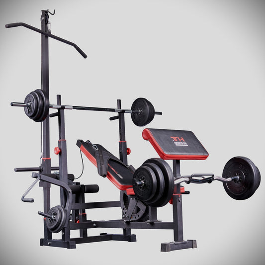 Train Hard® 1F09255 multifunktionelle Hantelbank Set