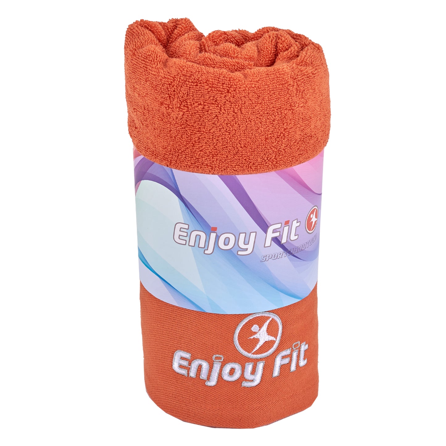 Enjoy Fit Sporthandtuch-Duschtuch mit Umschlag, Trainingsposter, 100% Baumwolle