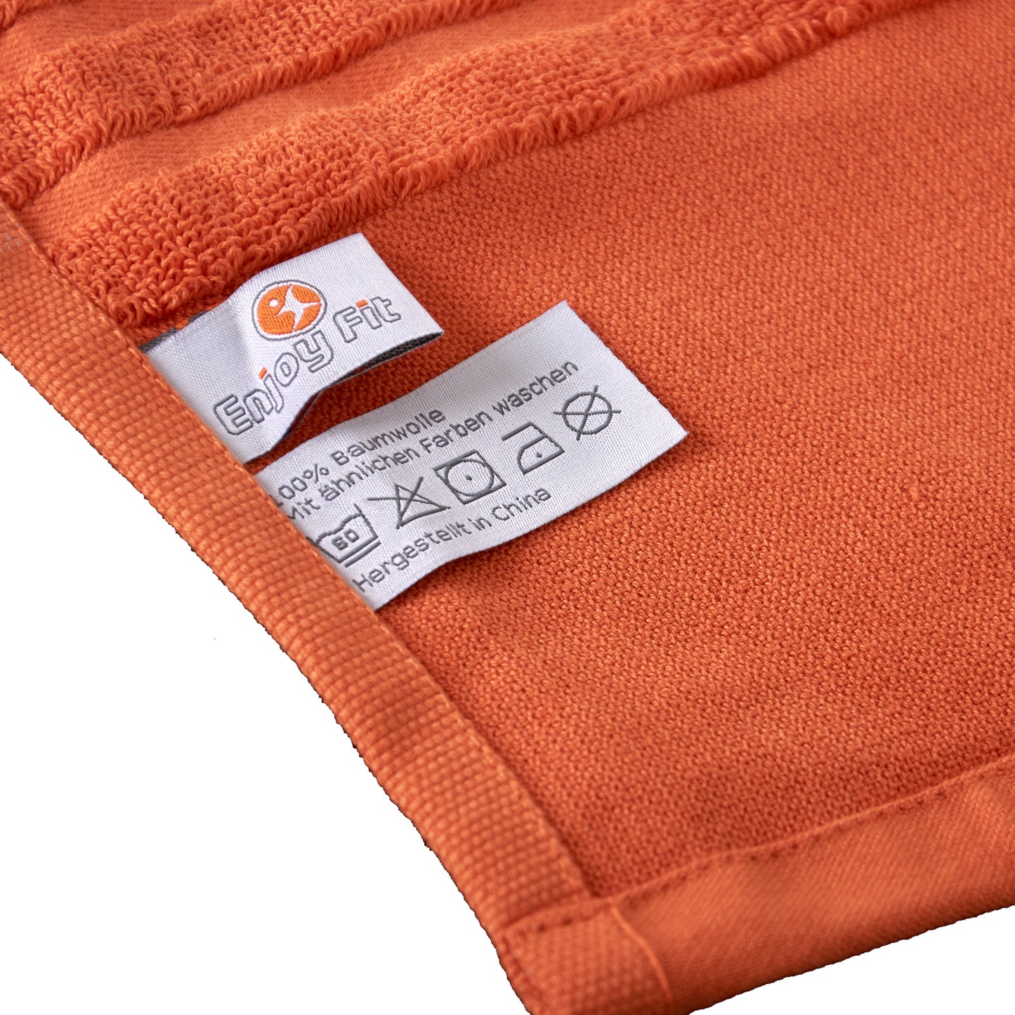 Enjoy fit® Sportbadetuch Etiketten Detailansicht