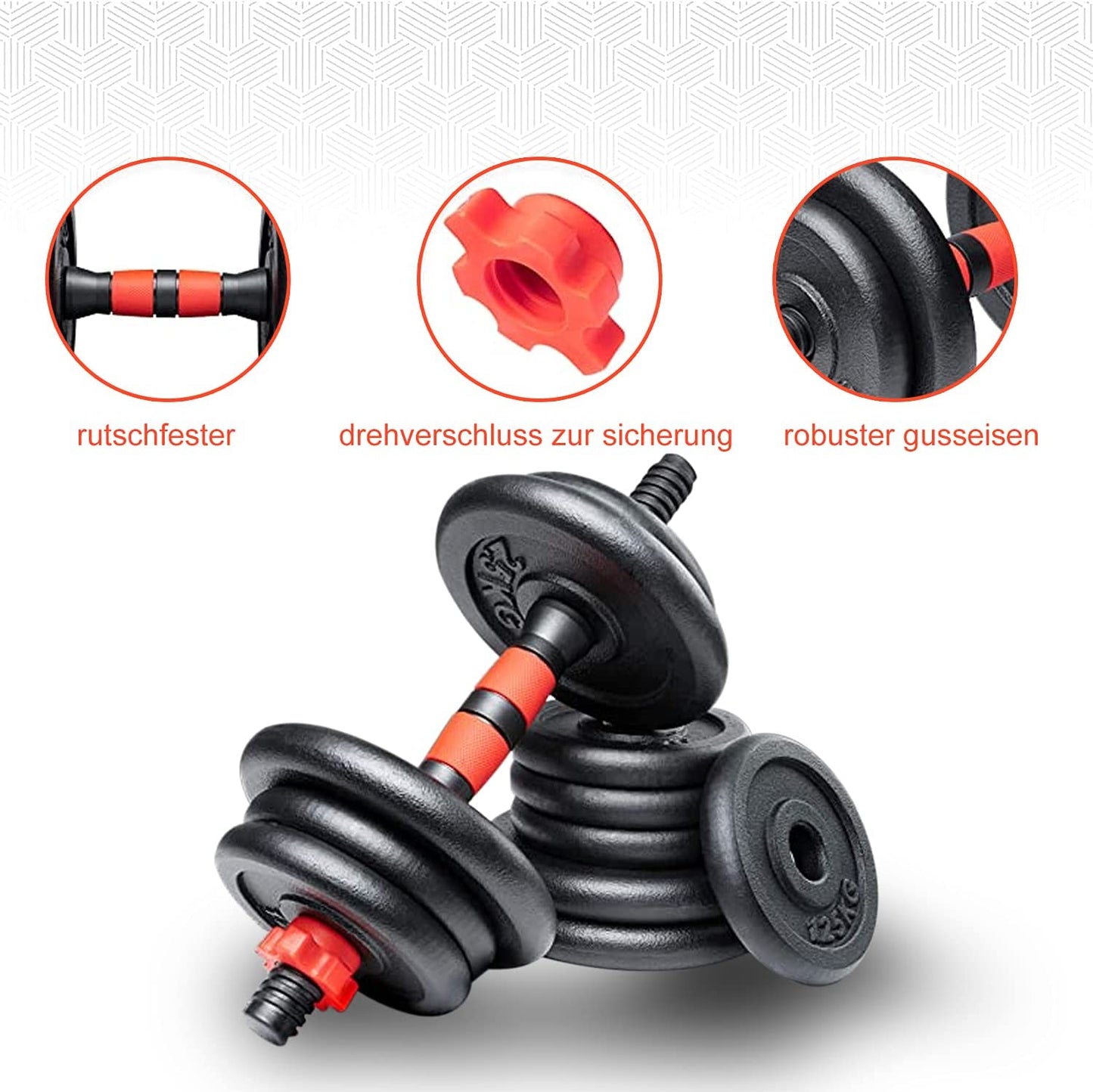 Kurzhantelseit Gusseisen Detailansixcht