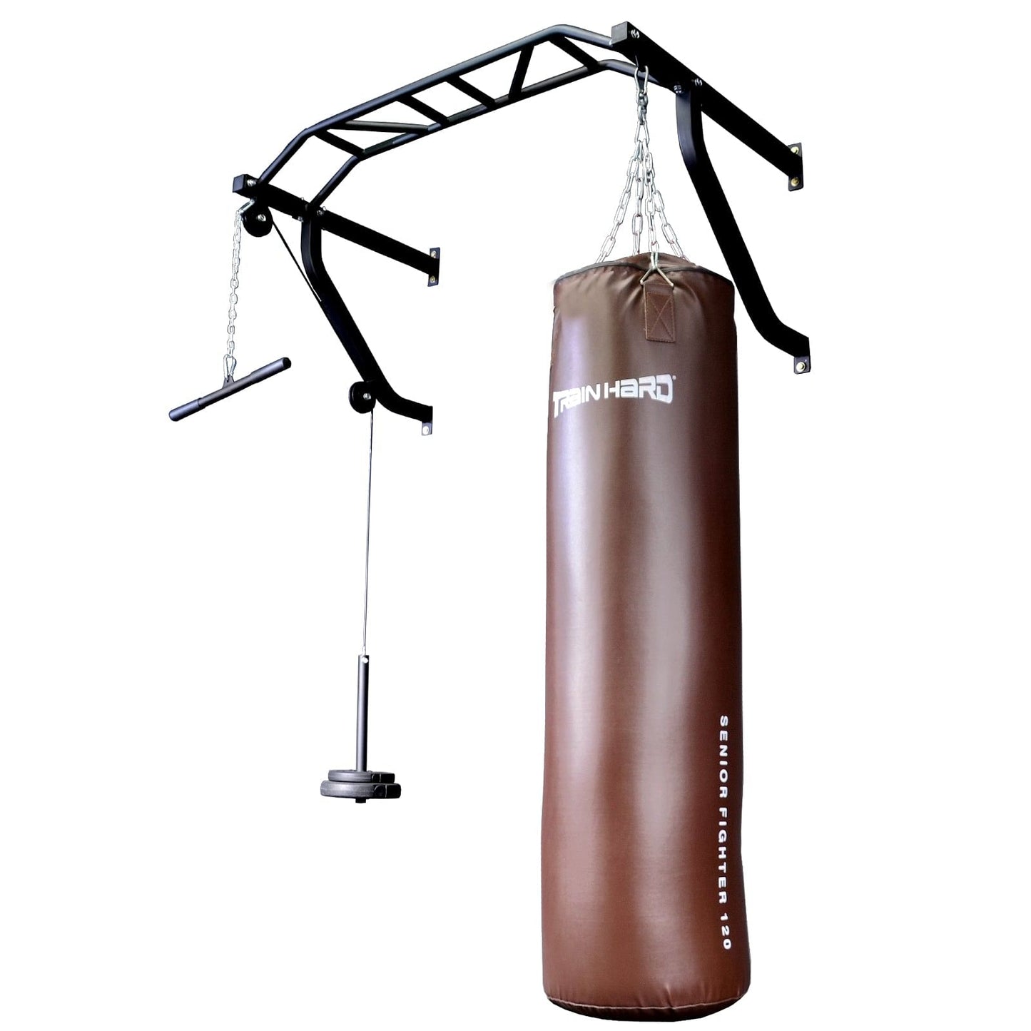 Train Hard® 1B0992XX Boxsackhalterung mit Klimmzugstange und Latzug 4