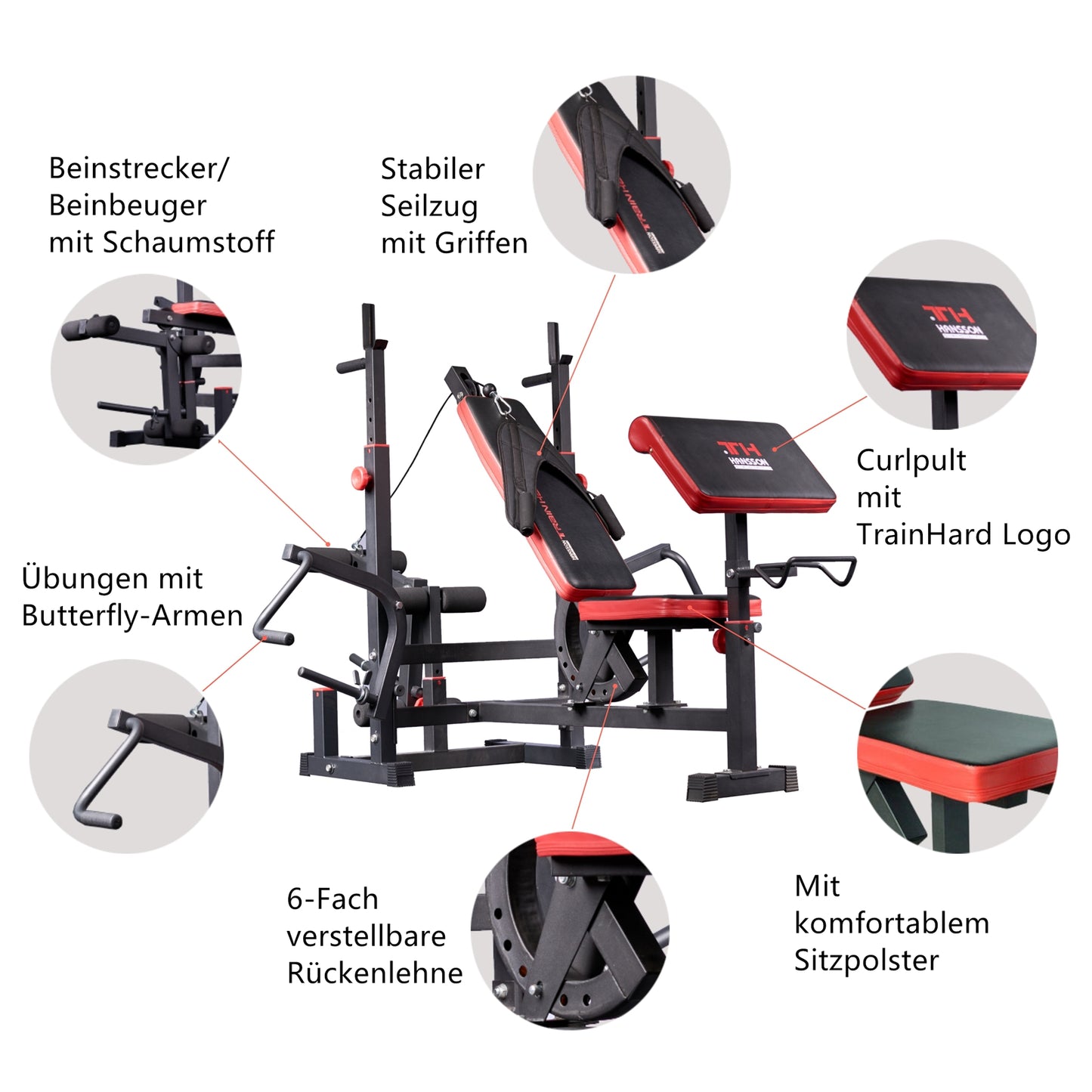 TrainHard® Kraftstation komplett Set 50-160 kg