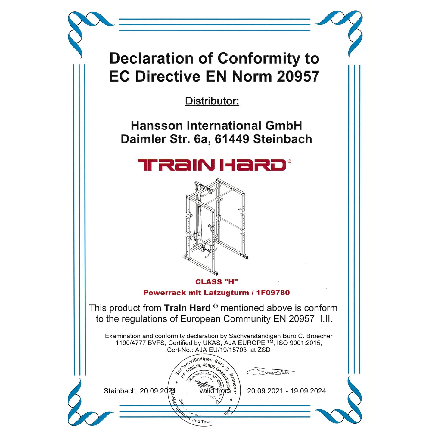 Power Rack Zertifikat 1F09780