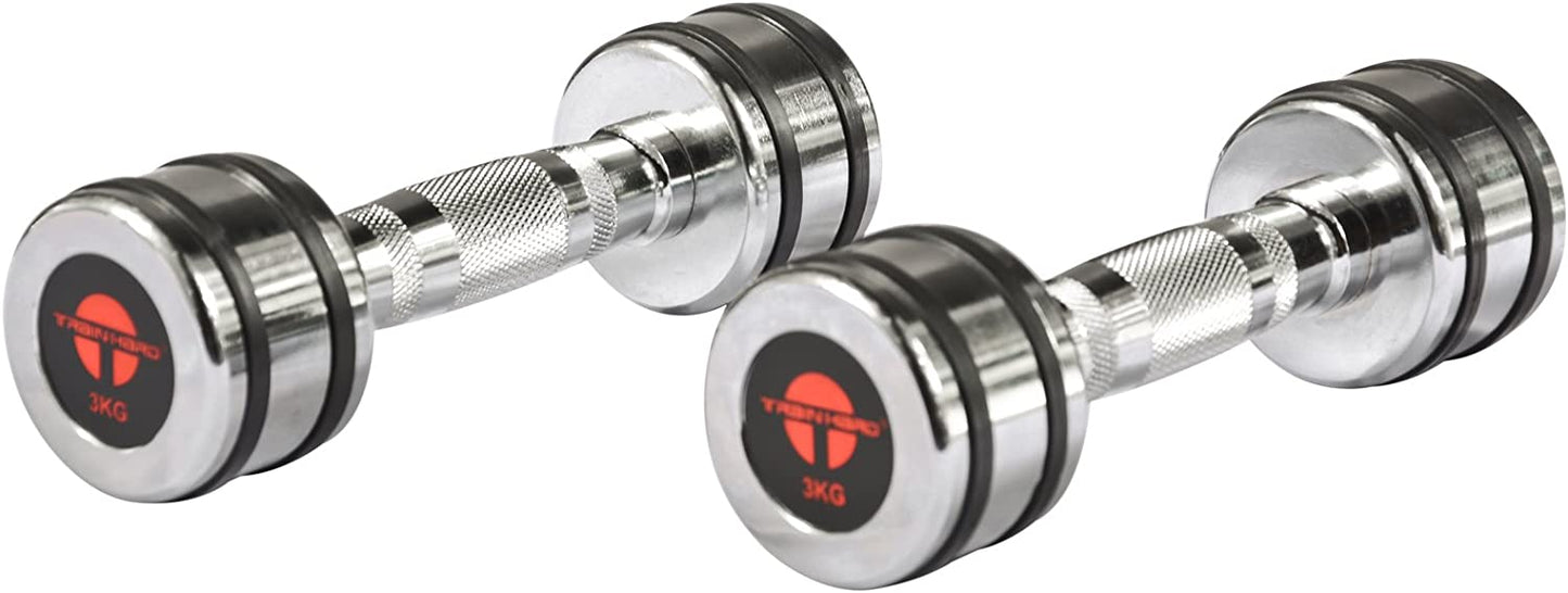 Train Hard® 1F12471P Chromhanteln Detailansicht 3 Kg