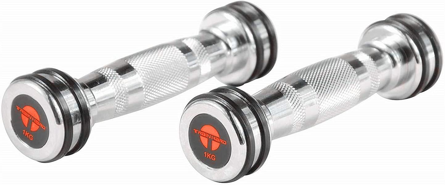 Train Hard® 1F12471P Chromhanteln Detailansicht 1 Kg