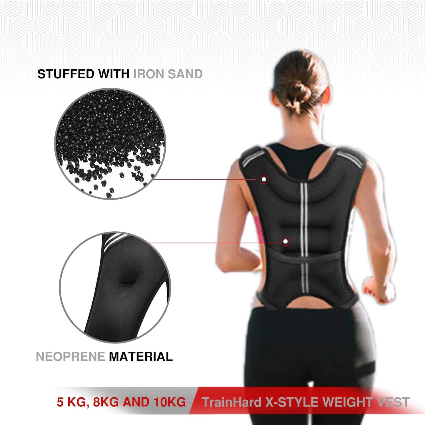 Train Hard® 1F15108 Gewichtsweste mit Model weiblich