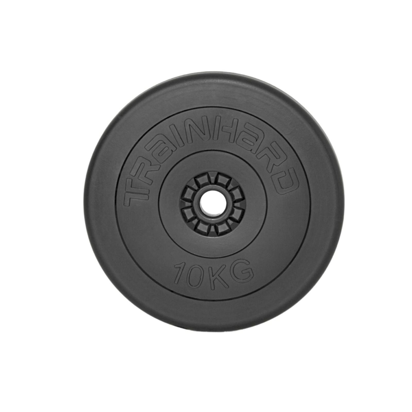 Train Hard® 1F12228 Hantelscheiben aus Zementfüllung Detailansicht einzelnes Gewicht