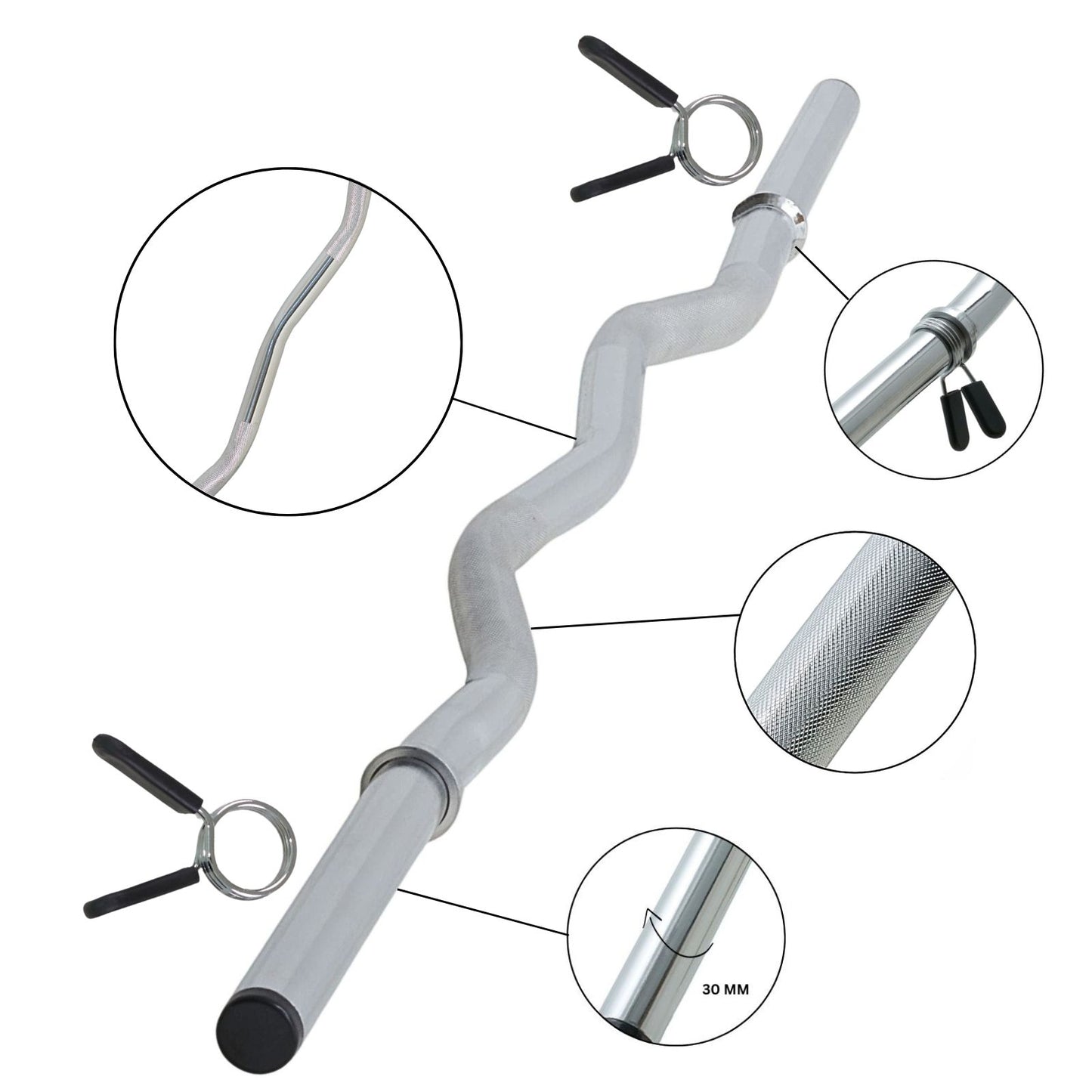 Curlhantel Set inkl. 22,5 Kg Gewichte & Verschluss