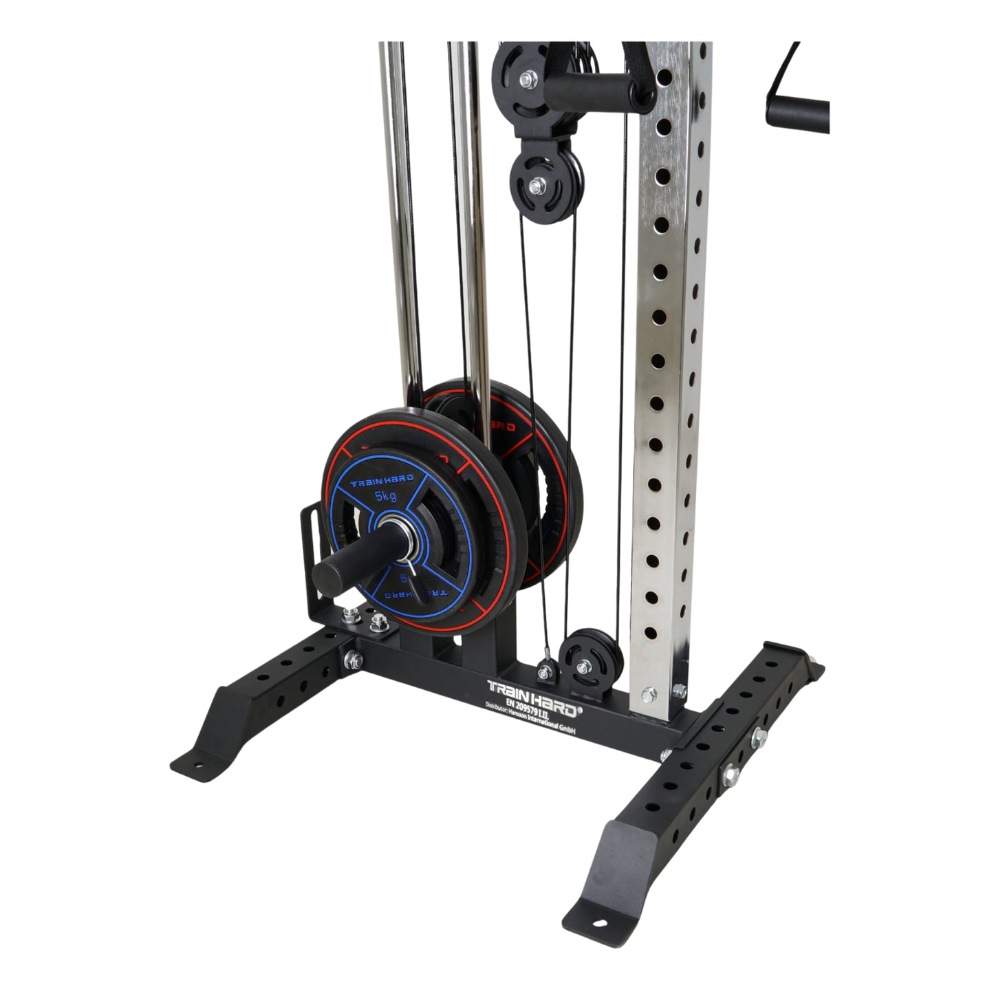 Train Hard® Latzugturm 1F09826 Detailansicht mit Gewichte Beispielbild