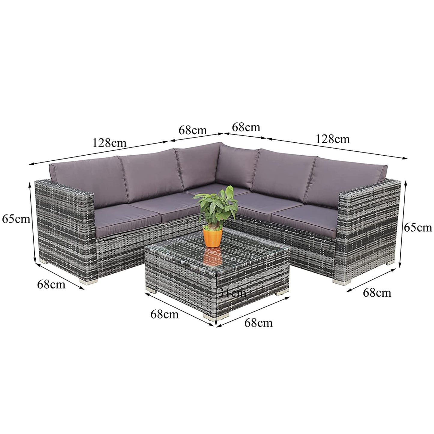 SUPER-ANGEBOT. Polyrattan Lounge Set Gartenmöbel