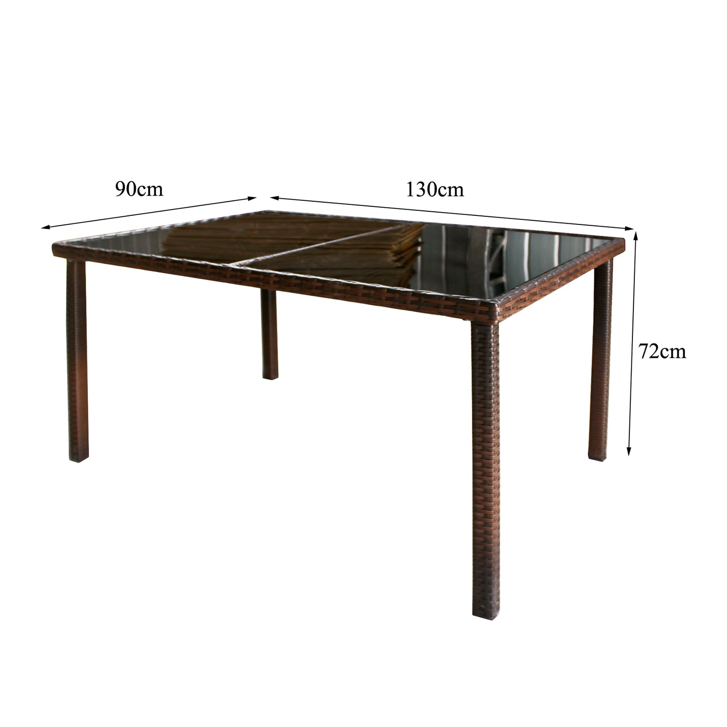 7-teiliges Polyrattan Gartenmöbel Set