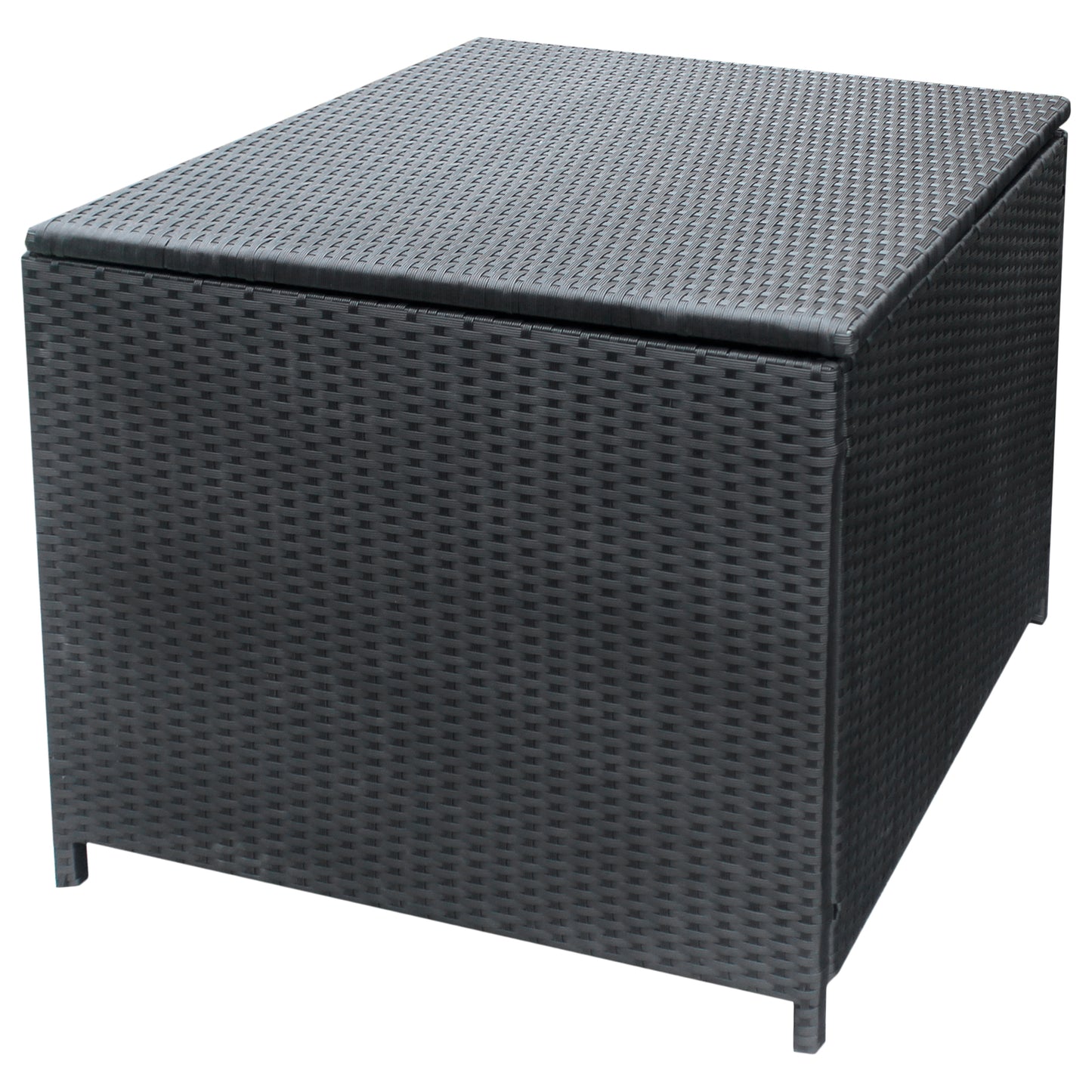 Vormontierte Polyrattan Lounge Sitzgruppen-Garnitur, 4 Sitze, inkl. Kissenbox und Kaffeetisch