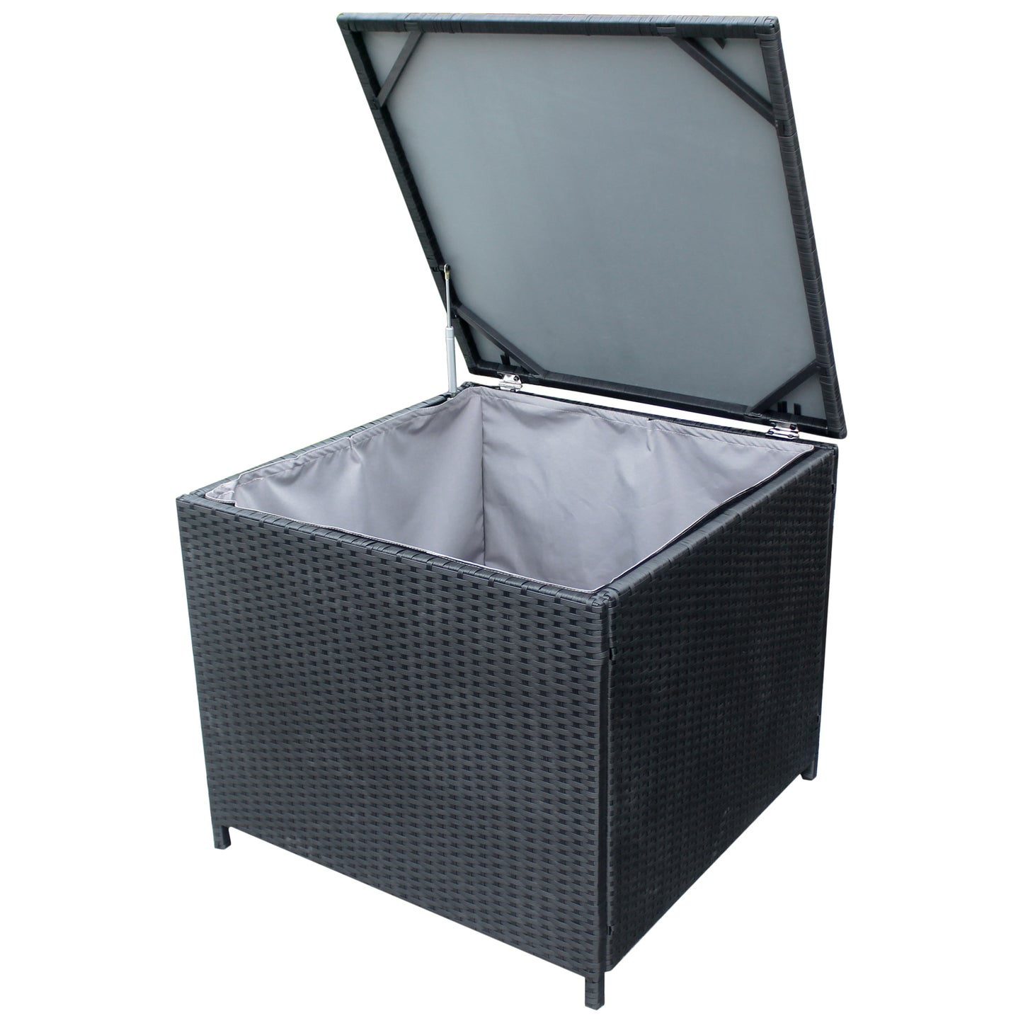 Vormontierte Polyrattan Lounge Sitzgruppen-Garnitur, 4 Sitze, inkl. Kissenbox und Kaffeetisch