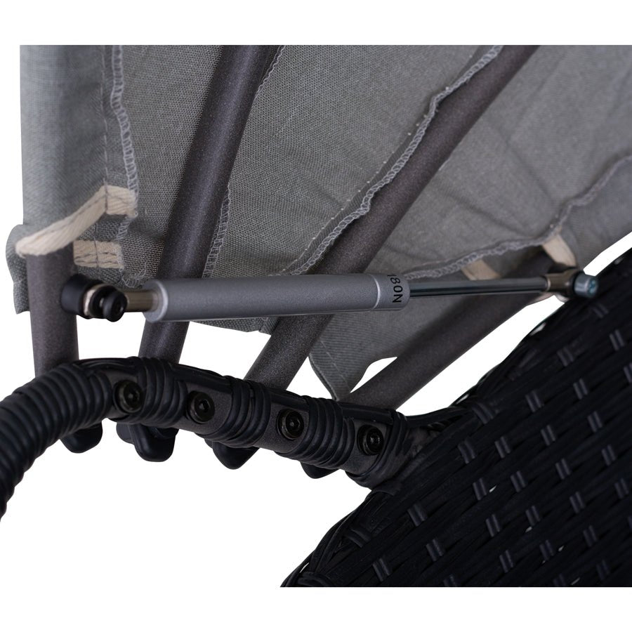 Polyrattan XL Ø 210 cm Sonneninsel mit faltbarem Sonnendach