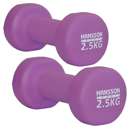 Neopren Hantelset 2,5 KG in Lila