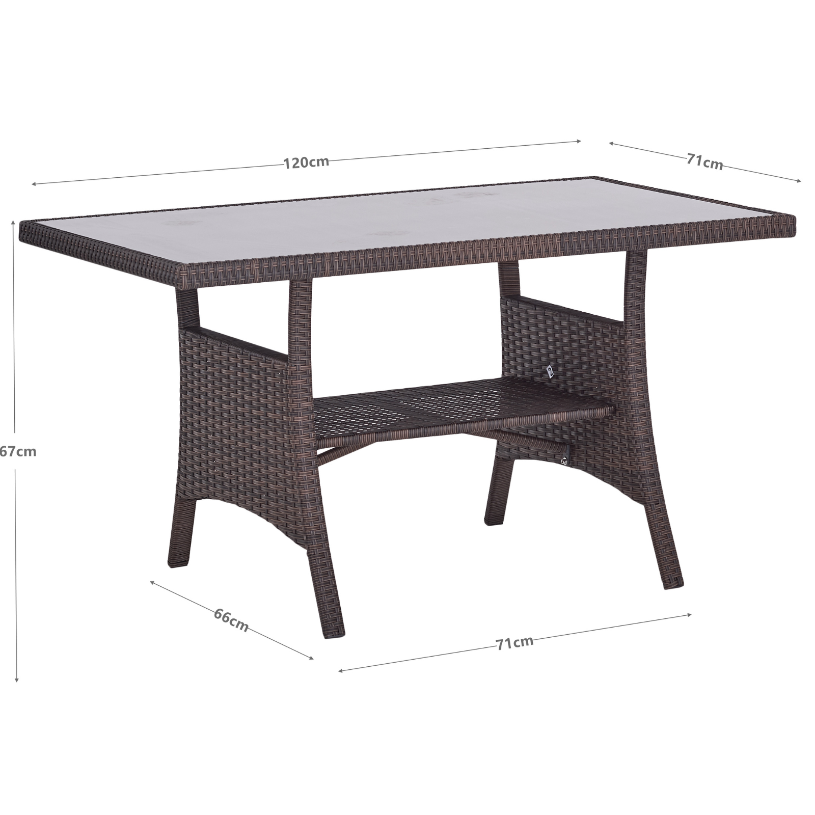Modell Lipari Tisch mit Aufstellmaß