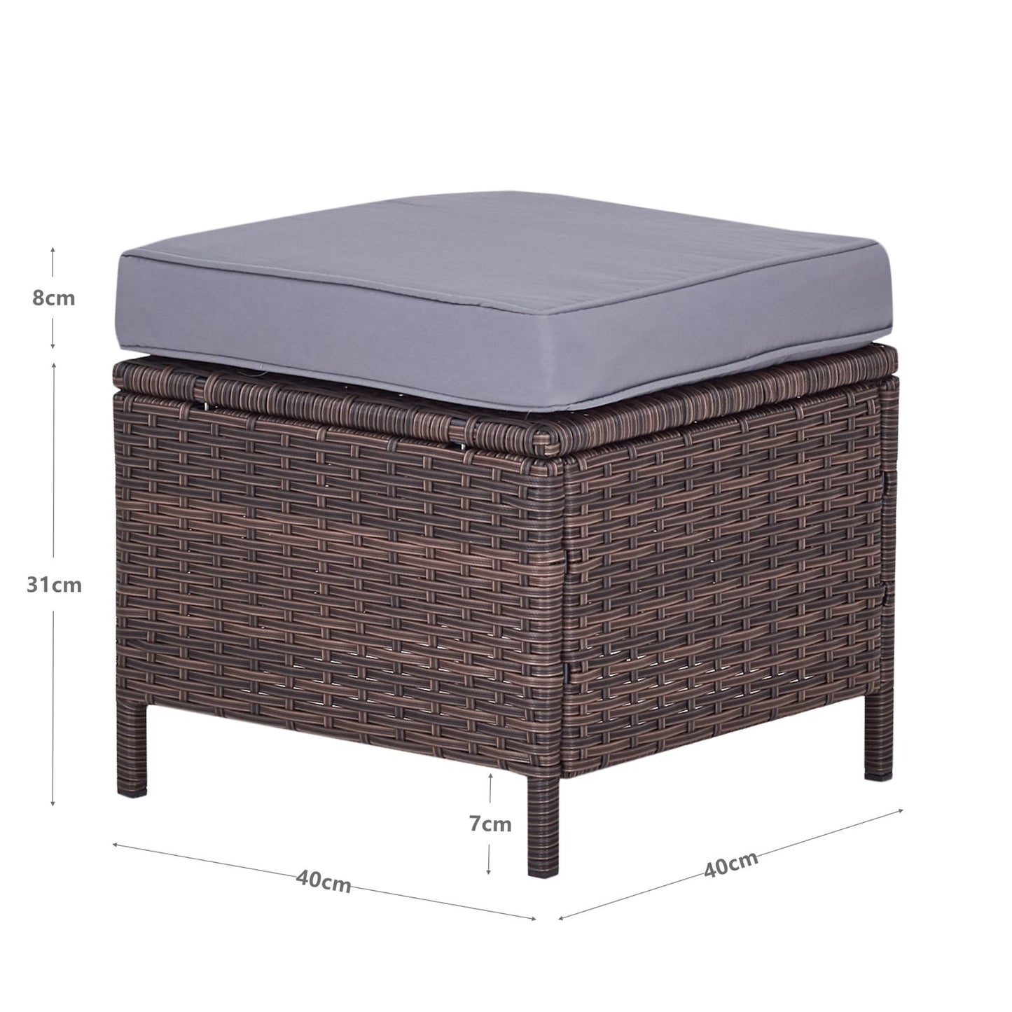 Modell Lipari kleiner Hocker Detailansicht