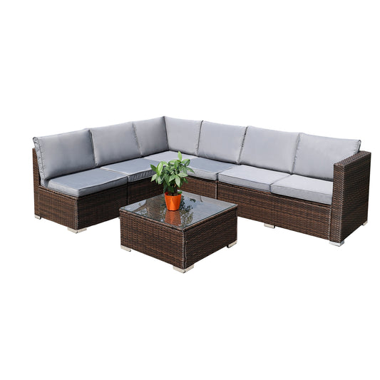 ANGEBOT: Polyrattan Gartensitzgruppe, 5-6 Personen, Serie AMALFI