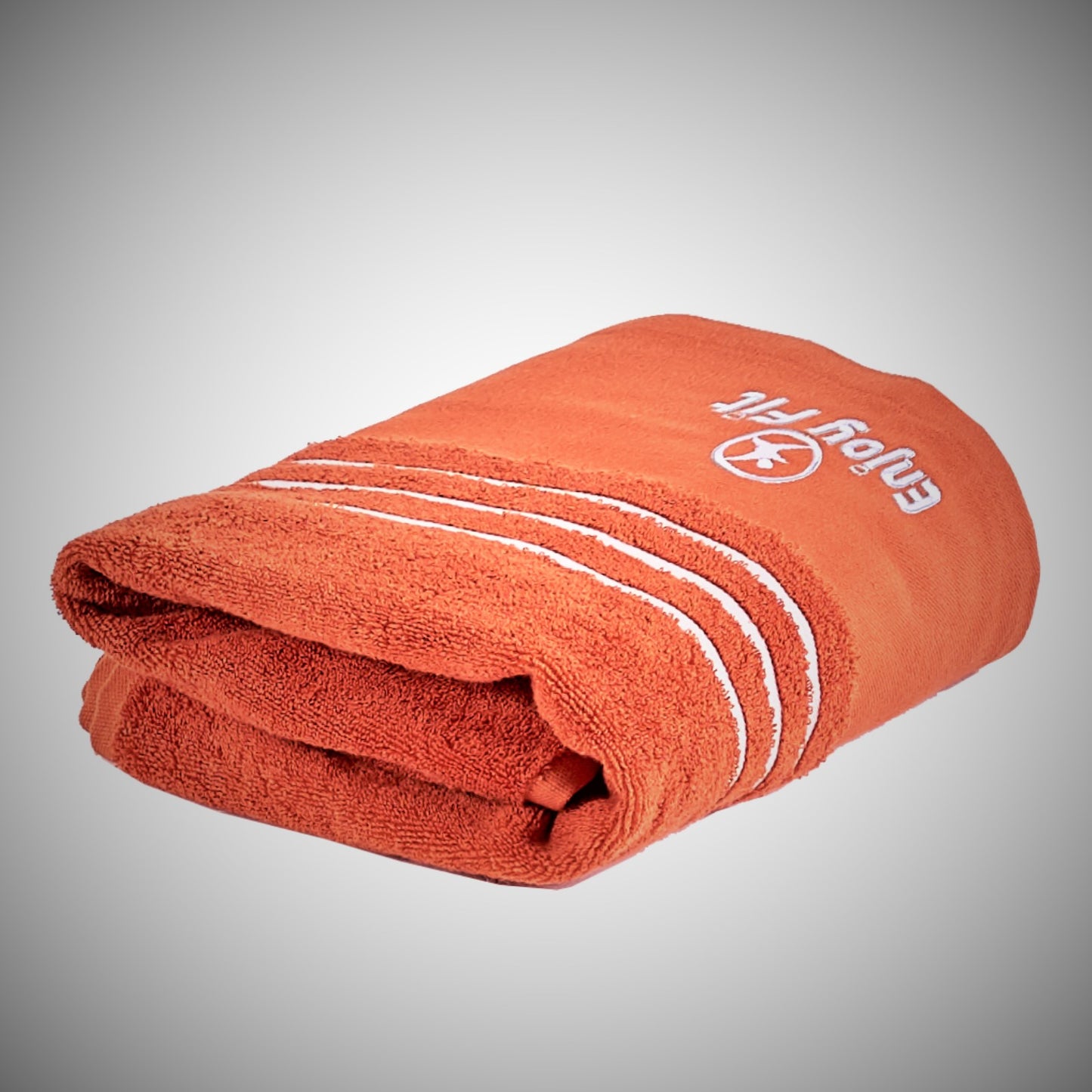 Enjoy Fit Sporthandtuch-Duschtuch mit Umschlag, Trainingsposter, 100% Baumwolle