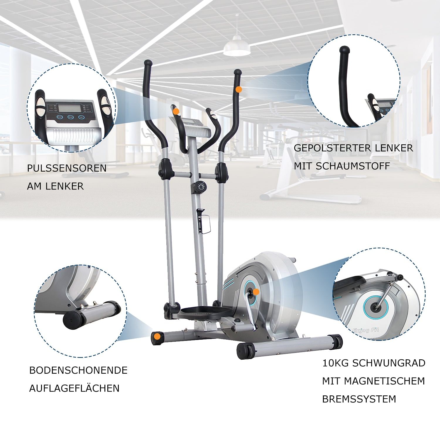 F330 Crosstrainer ,mit Details und Infopunkten