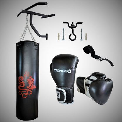 Boxsack 130cm, 35 Kg, als Set, m./o. Klimmzug –