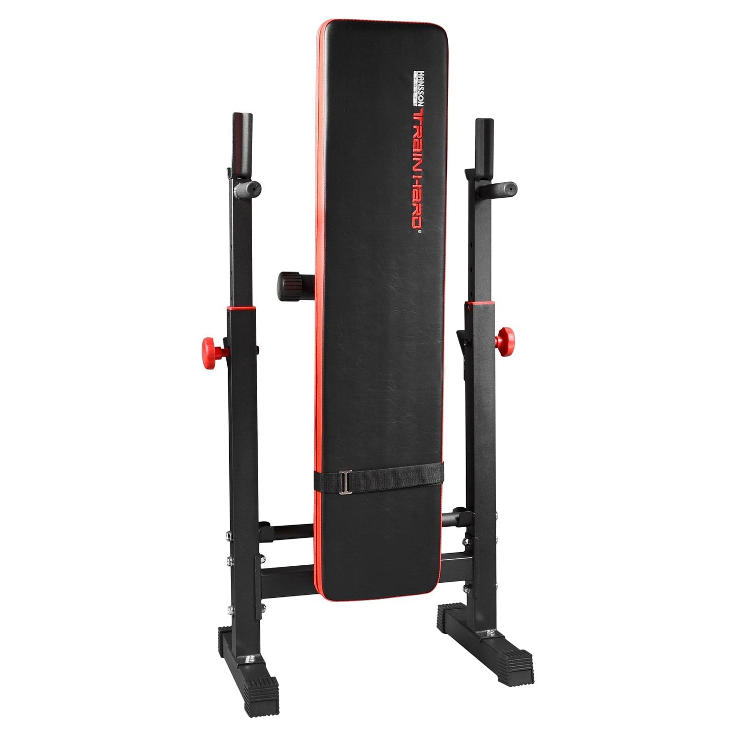 Train Hard® 1F09122 klappbare Hantelbank zusammengeklappt von vorne