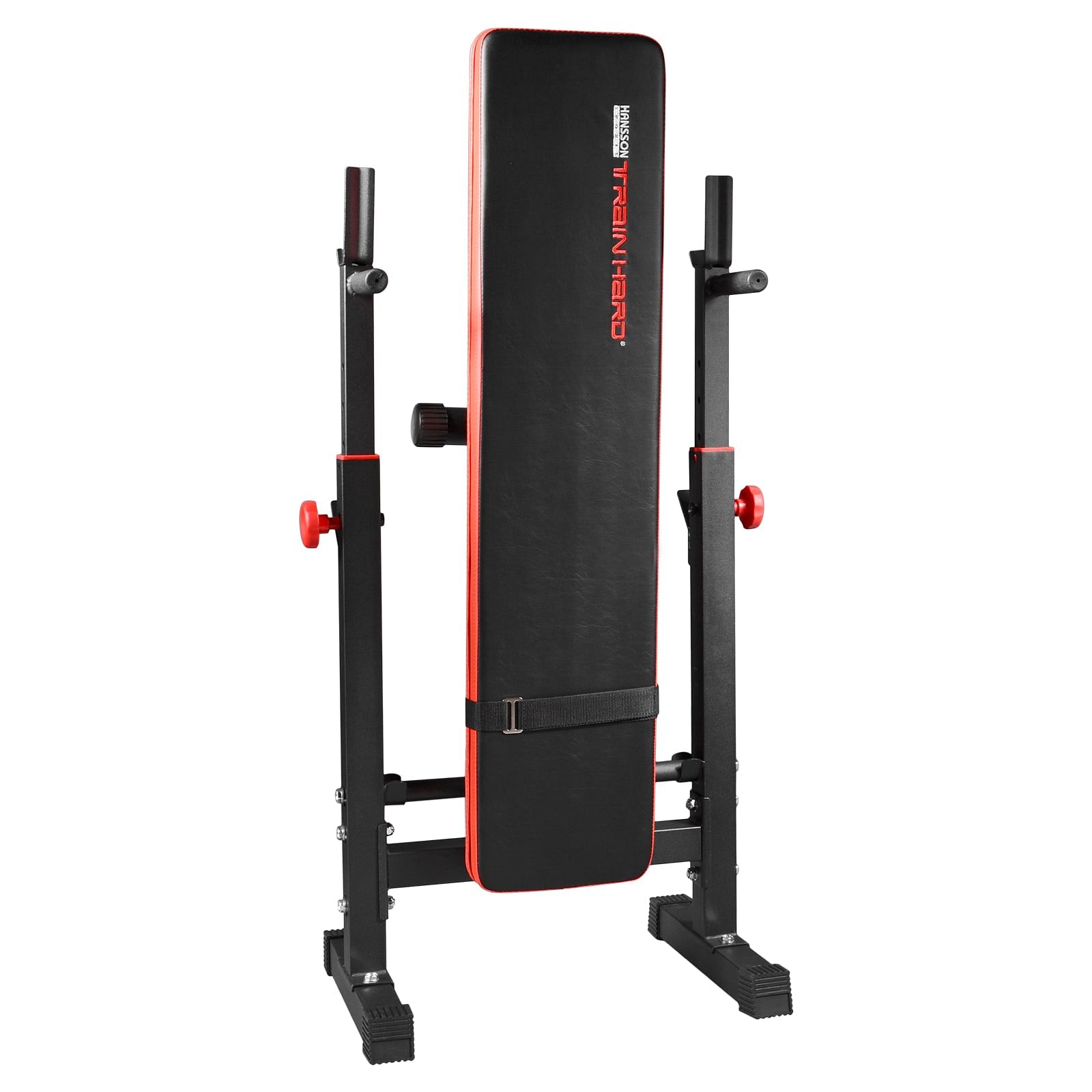 Train Hard® 1F09122 klappbare Hantelbank zusammengeklappt von vorne