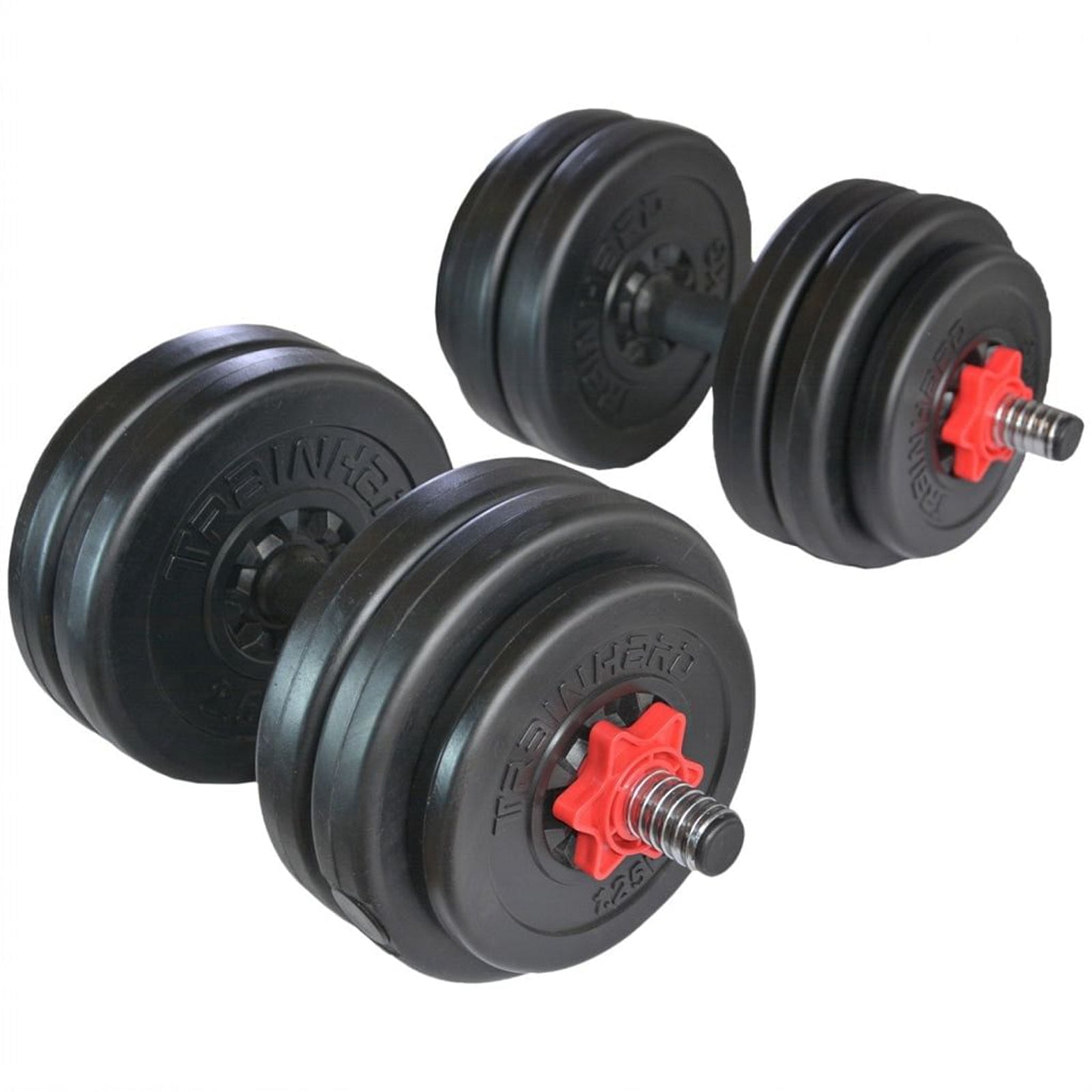 Train Hard® 1F09230B900 Kraftstation Megaset Detailansicht Kurzhantelset