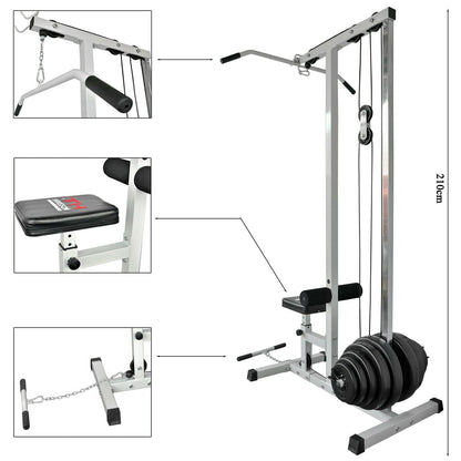 Latzugstation-Seilzug, inklusive 47,5 Kg Gewichte