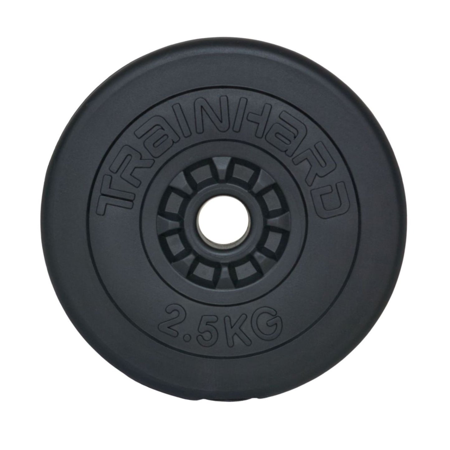 Train Hard® 1F12211A Hantelscheiben aus zementgefüllte Kunststoffschalen Einzelansicht Details