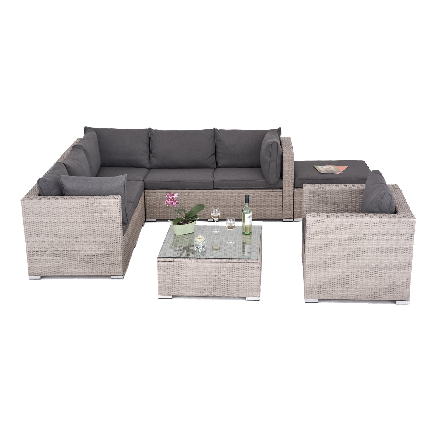 Polyrattan Garten-lounge Set Madeira