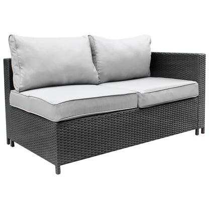 Vormontierte Polyrattan Lounge Sitzgruppen-Garnitur, 4 Sitze, inkl. Kissenbox und Kaffeetisch