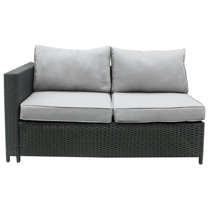 Vormontierte Polyrattan Lounge Sitzgruppen-Garnitur, 4 Sitze, inkl. Kissenbox und Kaffeetisch