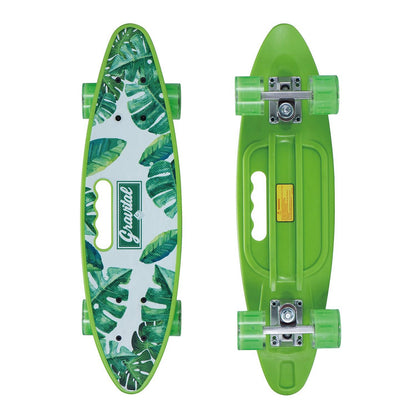Retro Skateboard mit LED Leuchtrollen