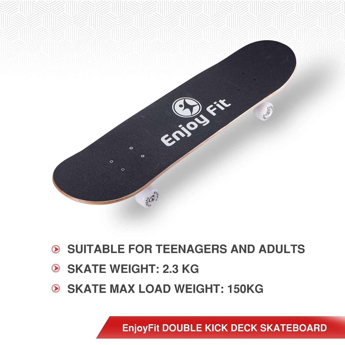 Skateboard 80 x 20 cm, ABEC-7 Kugellager, 9-lagigem Ahornholz