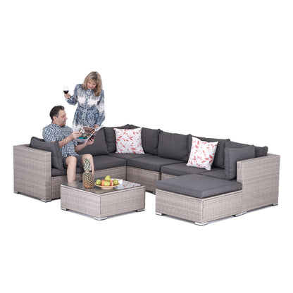 Polyrattan Garten-lounge Set Mykonos