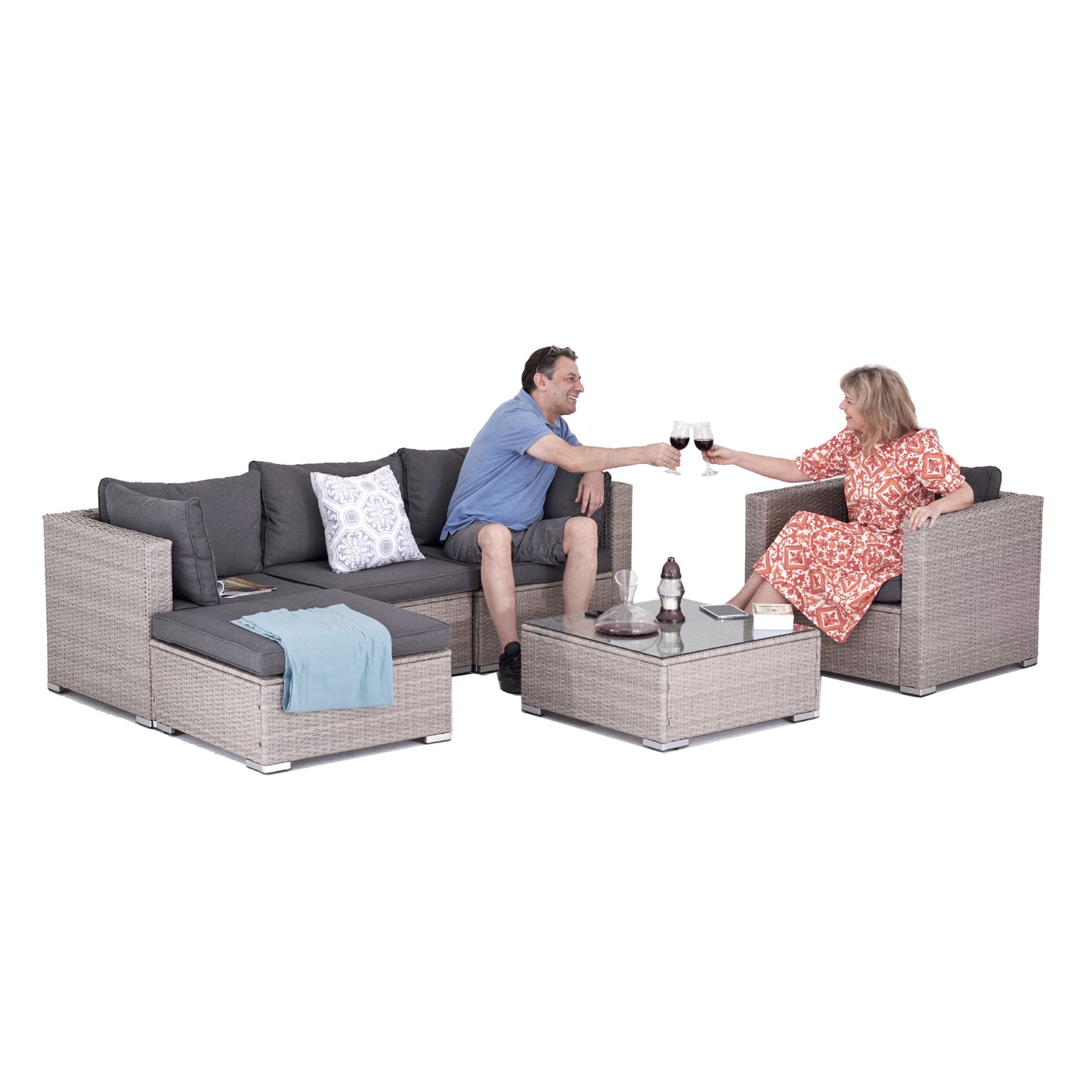 Polyrattan Garten-lounge Set Ibiza