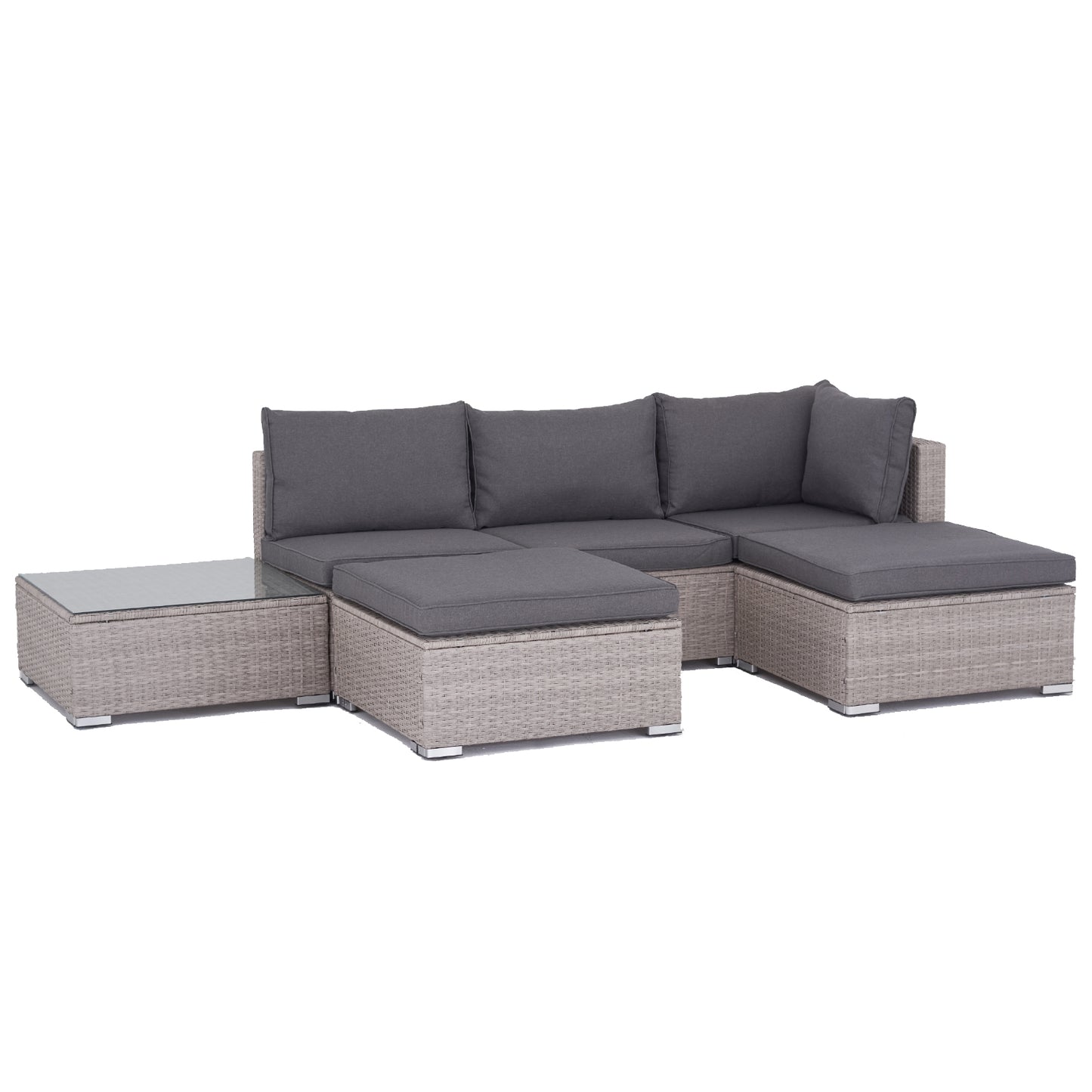Polyrattan Garten-lounge Set Sylt