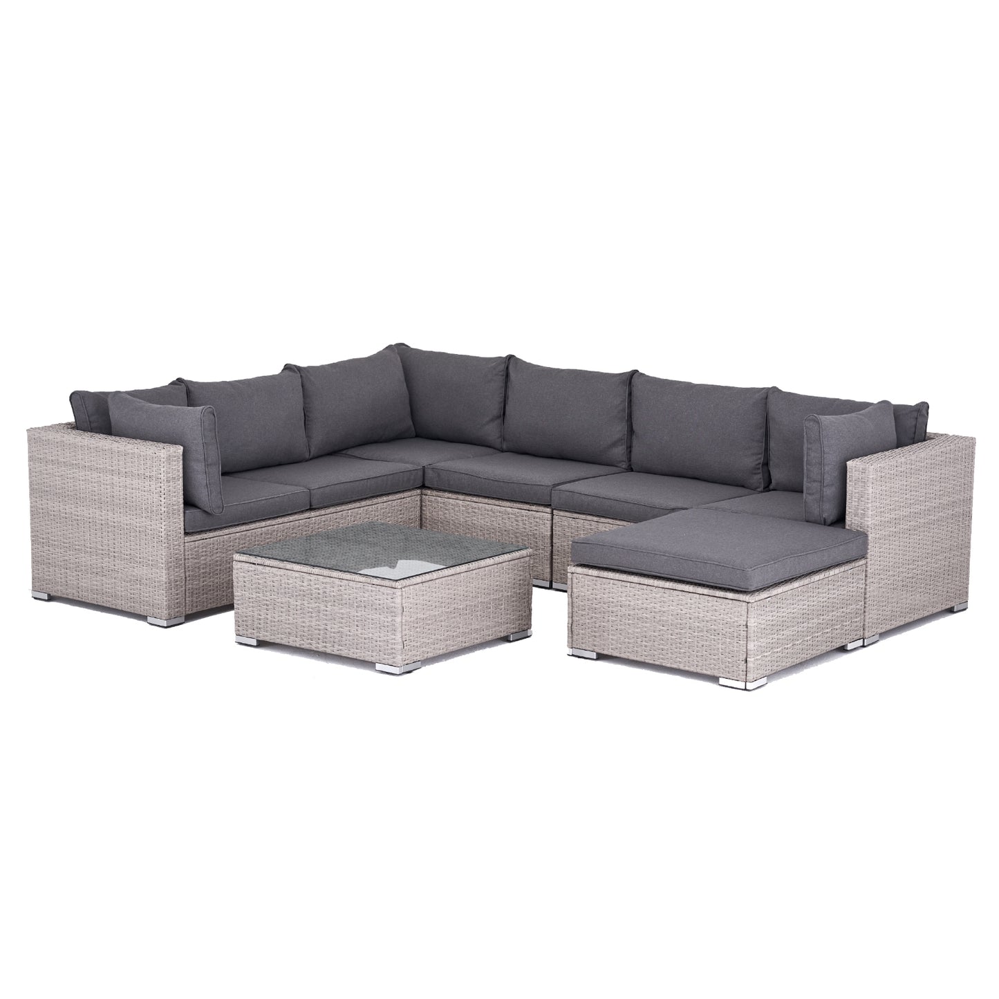 Polyrattan Garten-lounge Set Mykonos