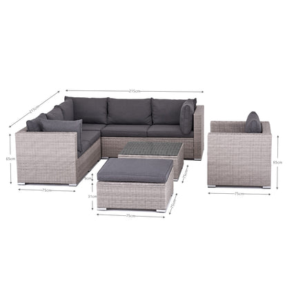 Polyrattan Garten-lounge Set Madeira