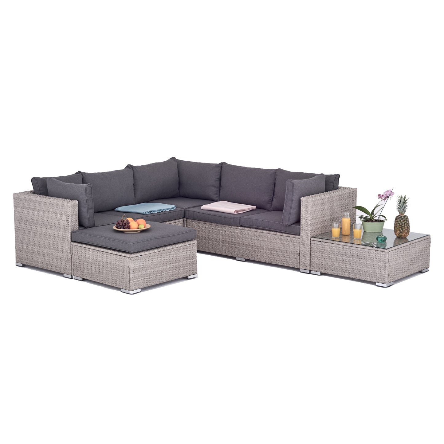 Polyrattan Garten-lounge Set Hawaii