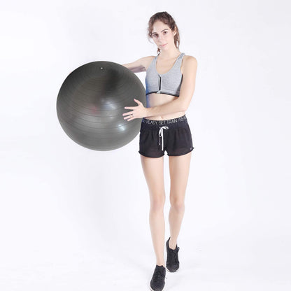 B-Ware: Gymnastikball Sitzball mit Handpumpe, 65cm, Anti-Burst belastbar bis 500kg