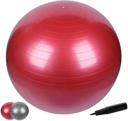 B-Ware: Gymnastikball Sitzball mit Handpumpe, 65cm, Anti-Burst belastbar bis 500kg