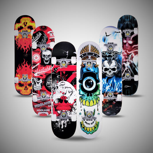 Skateboard 80 x 20 cm, ABEC-7 Kugellager, 9-lagigem Ahornholz