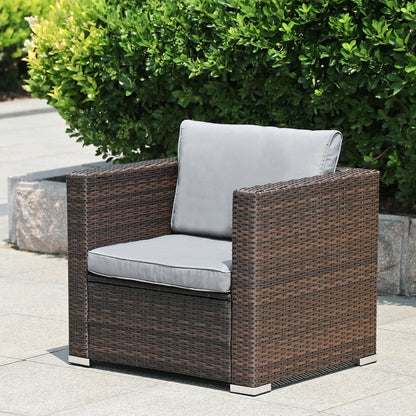 Polyrattan Lounge Sitzgruppe für 7-8 Personen im Set